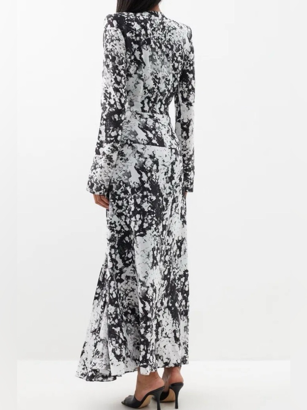 Raey Long Sleeve Printed Silk Maxi Dress 8 - Picture 4 of 8
